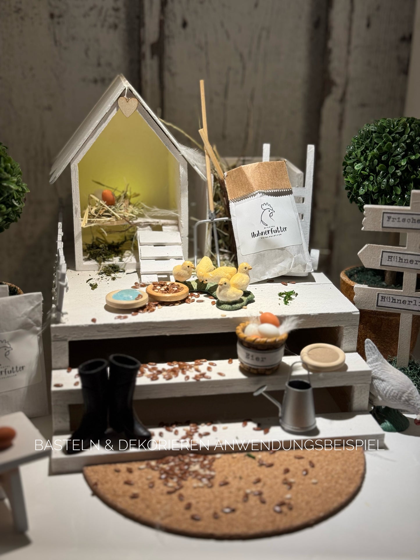 Hühnerstall Miniatur Kreativset 1:12 Wichteltür