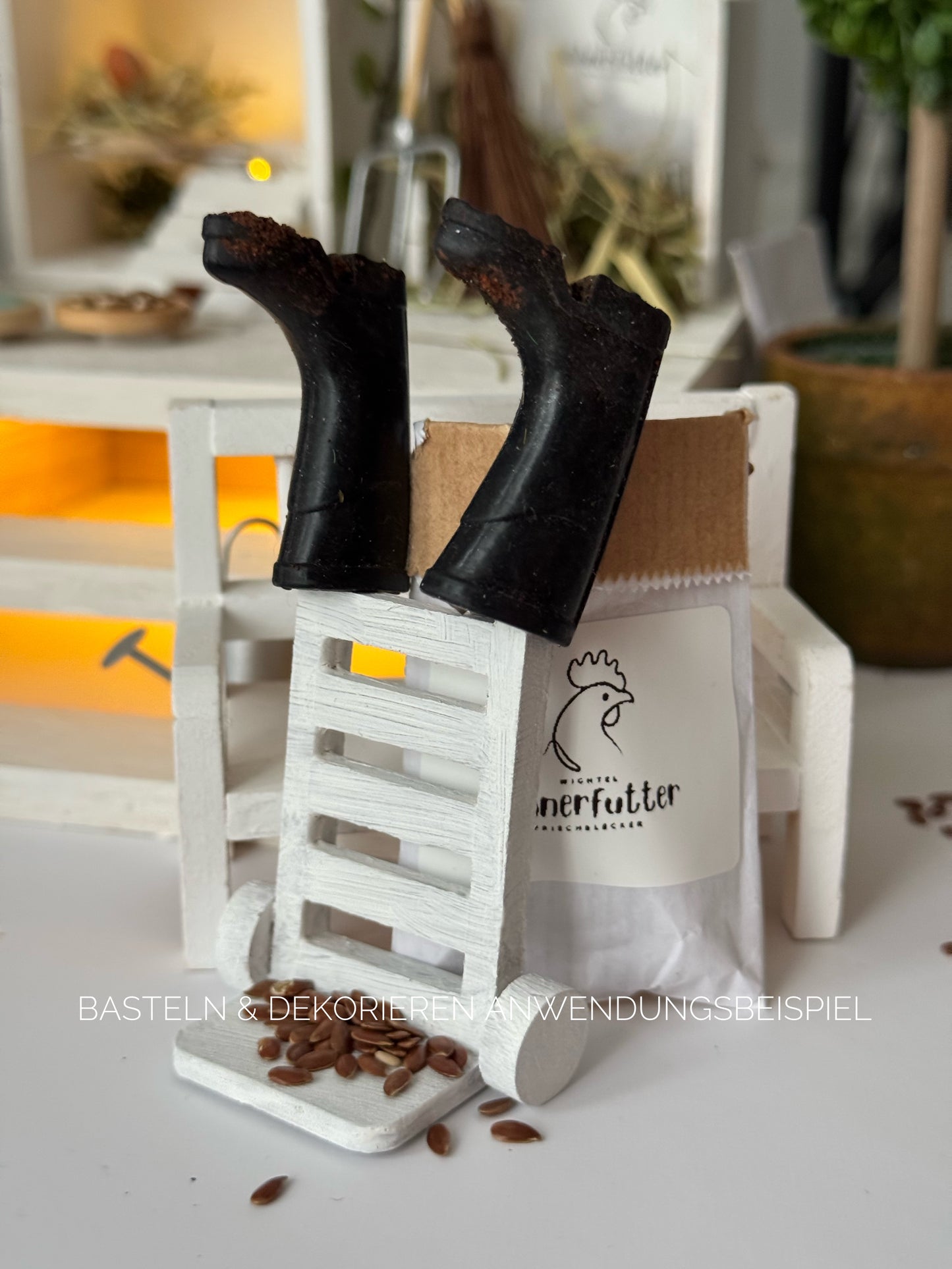 Gummistiefel schwarz 2 tlg.