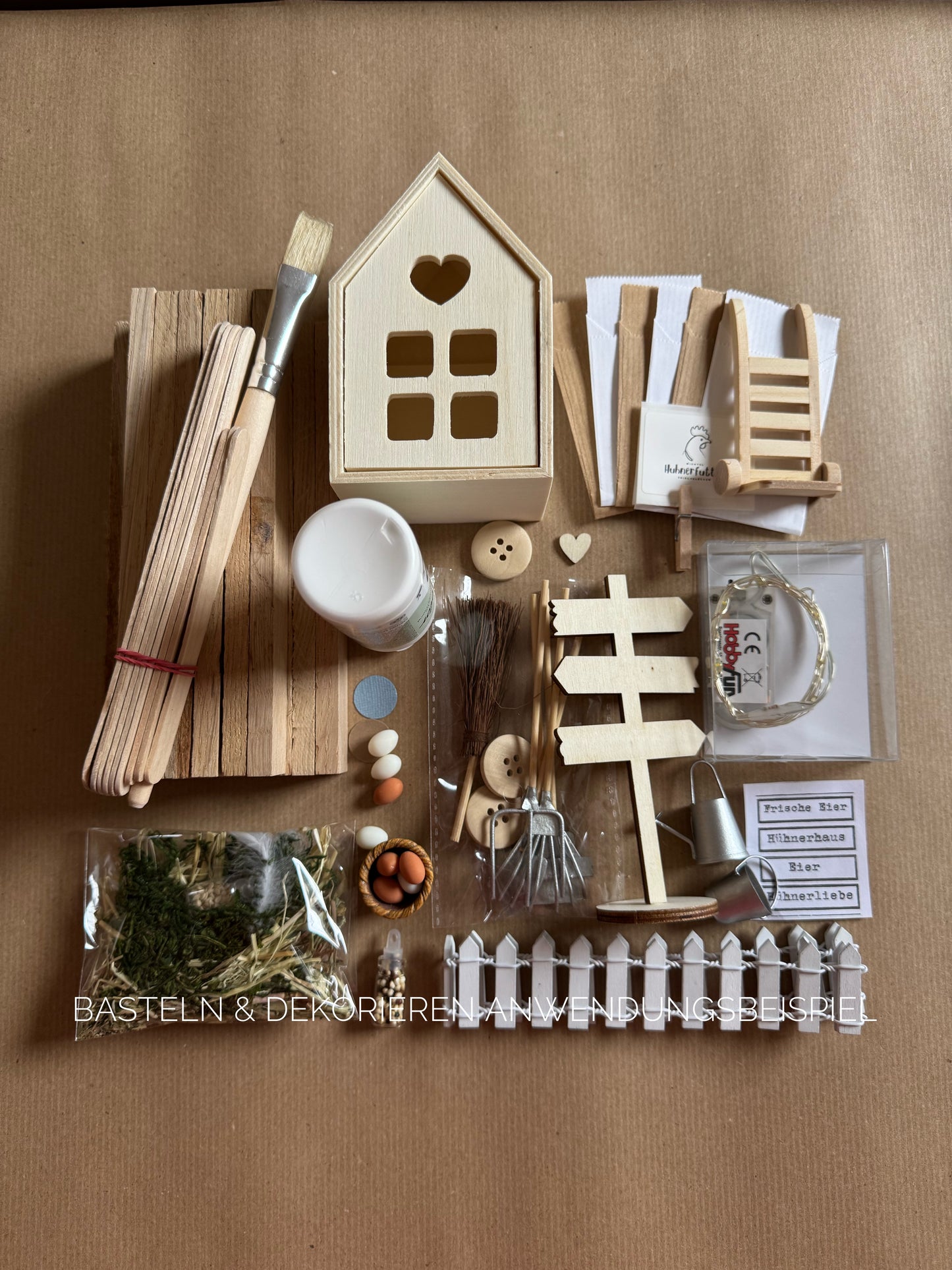 Hühnerstall Miniatur Kreativset 1:12 Wichteltür