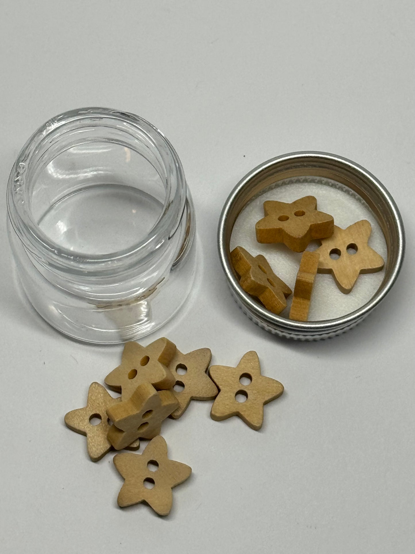 Keksglas 10 Zimtsterne aus Holz