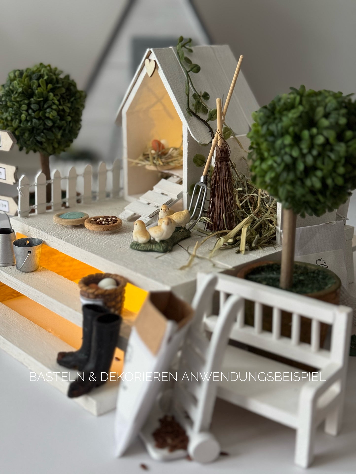Hühnerstall Miniatur Kreativset 1:12 Wichteltür