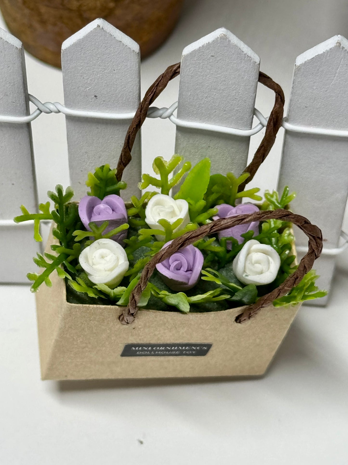 Papiertasche mit Blumen Miniatur