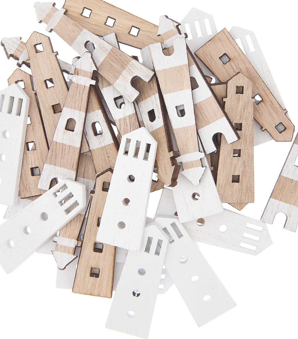 Deko Streuteile Leuchttürme Holz