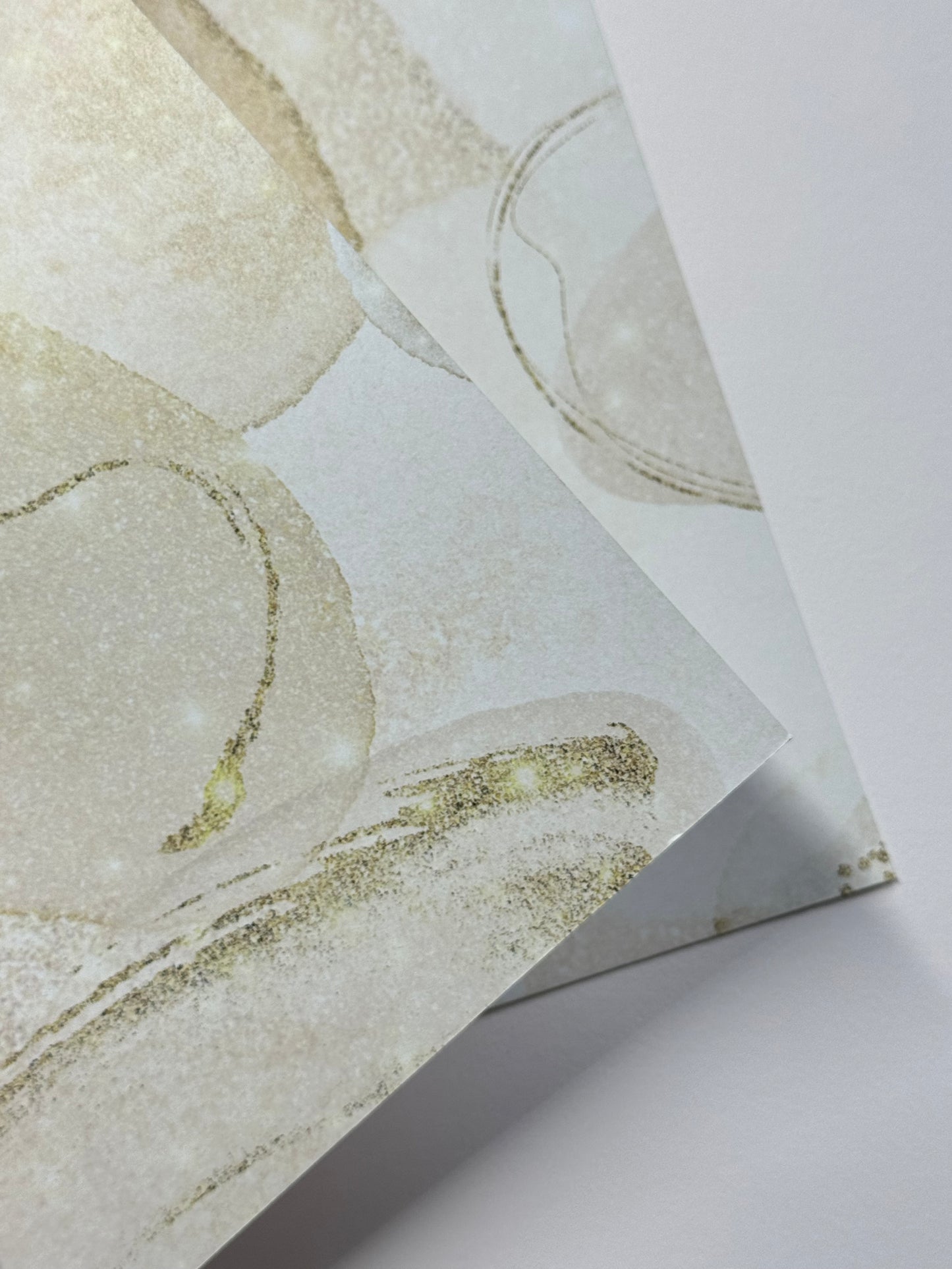 Designpapier Matt-Line Abstrakte Elemente creme