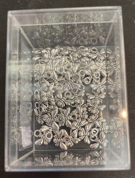 Metallanhänger Biene silber