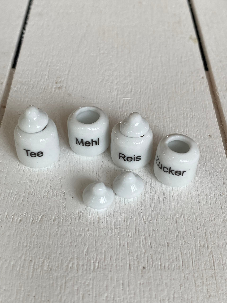 Porzellandosenset Miniatur
