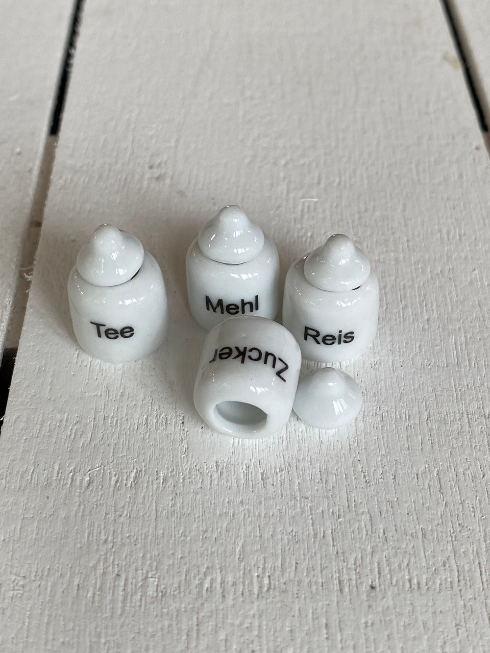 Porzellandosenset Miniatur