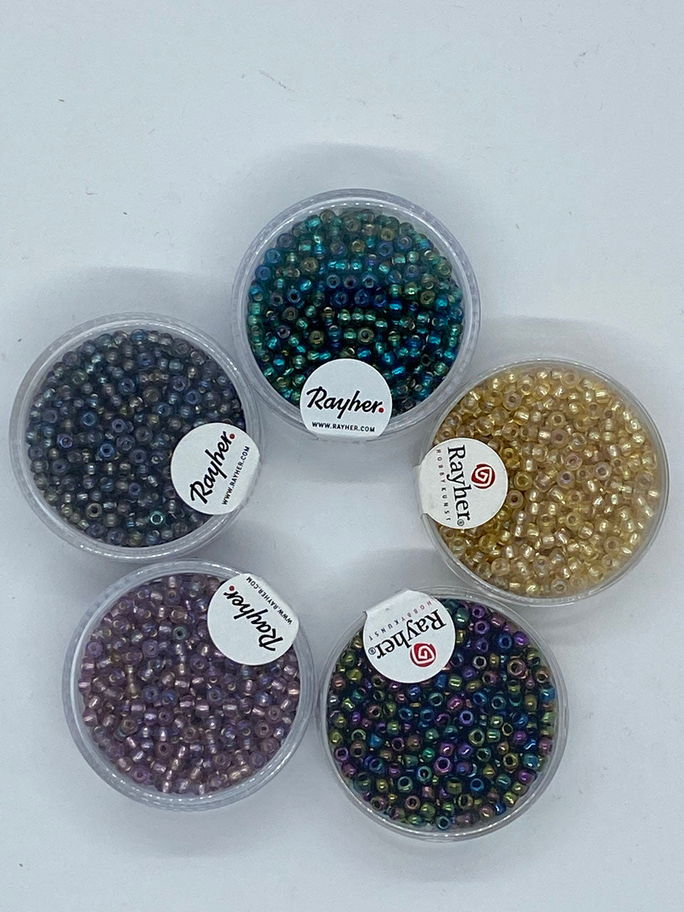 Rocailles mit Silbereinzug+Rainbow, ø 2,6 mm