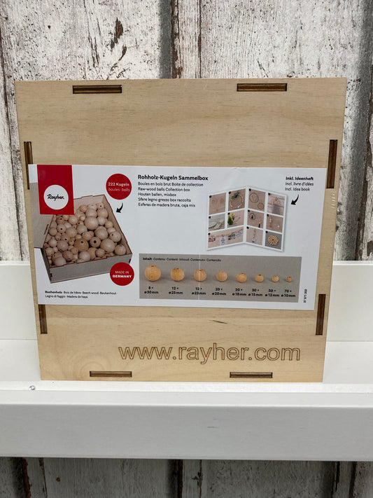 Rohholz-Kugeln-Sammelbox