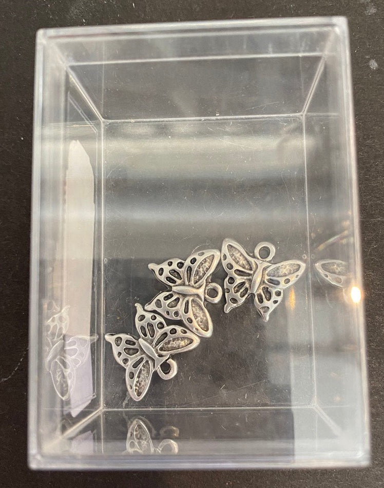 Schmetterling aus Metall silber