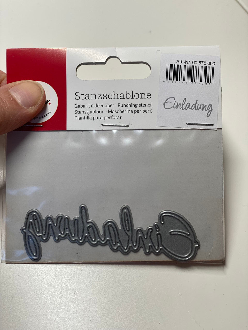 Stanzschablone Einladung