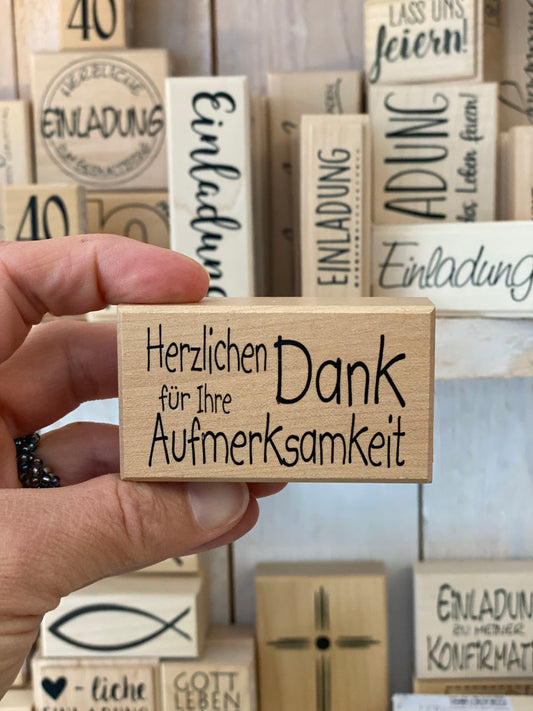 Stempel Herzlichen Dank für ihre Aufmerksamkeit