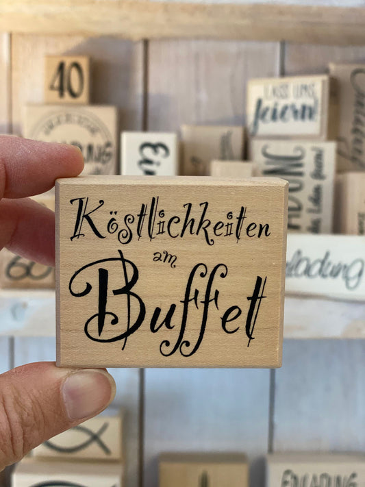 Stempel Köstlichkeiten am Buffet