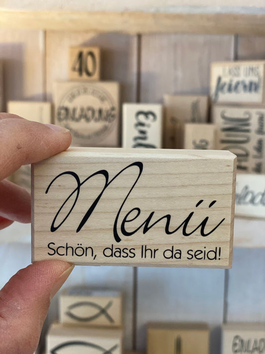 Stempel Menü Schön, dass Ihr da seid!