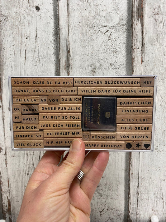 Stempelset Schön, dass Du da bist...