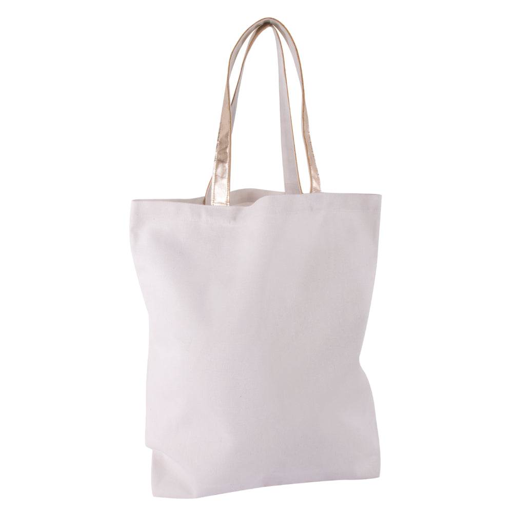 Fashion Shopper mit Metallic Tragegriffe