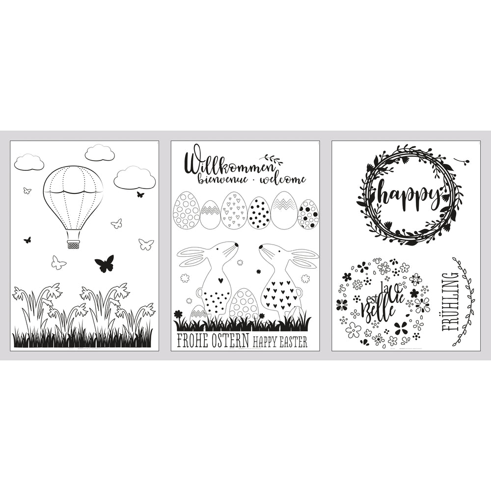 Fenster Malvorlagen Frühling & Ostern