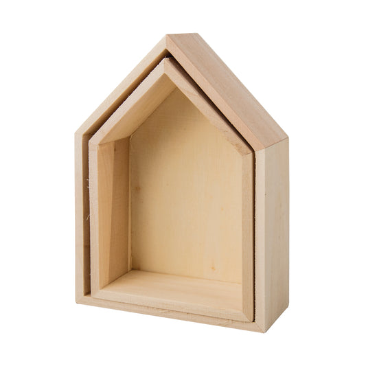 Holz Rahmen Häuser Satz