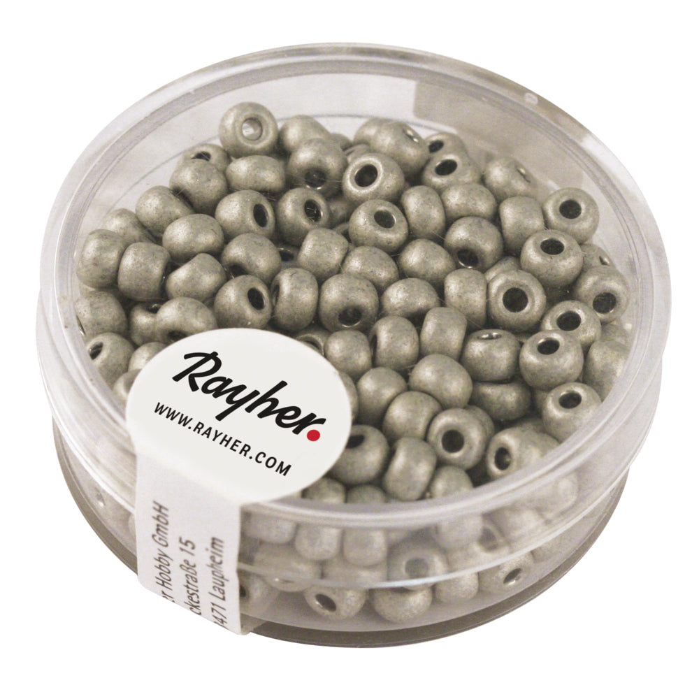 Rocailles, 4 mm Metallic matt