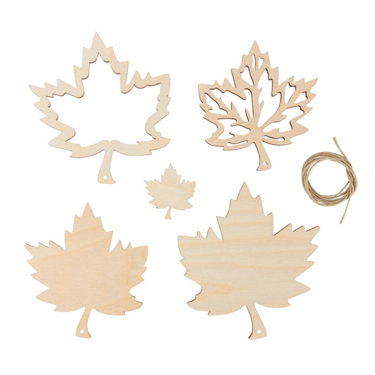 Holzblätter Set Herbstdeko