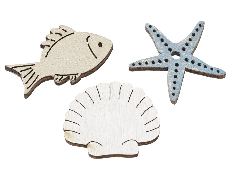 Holzstreuer Maritim 3 fach sortiert