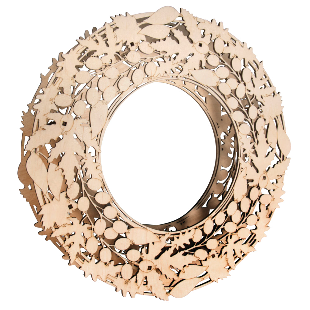 Holz Kranz Beere & Blatt