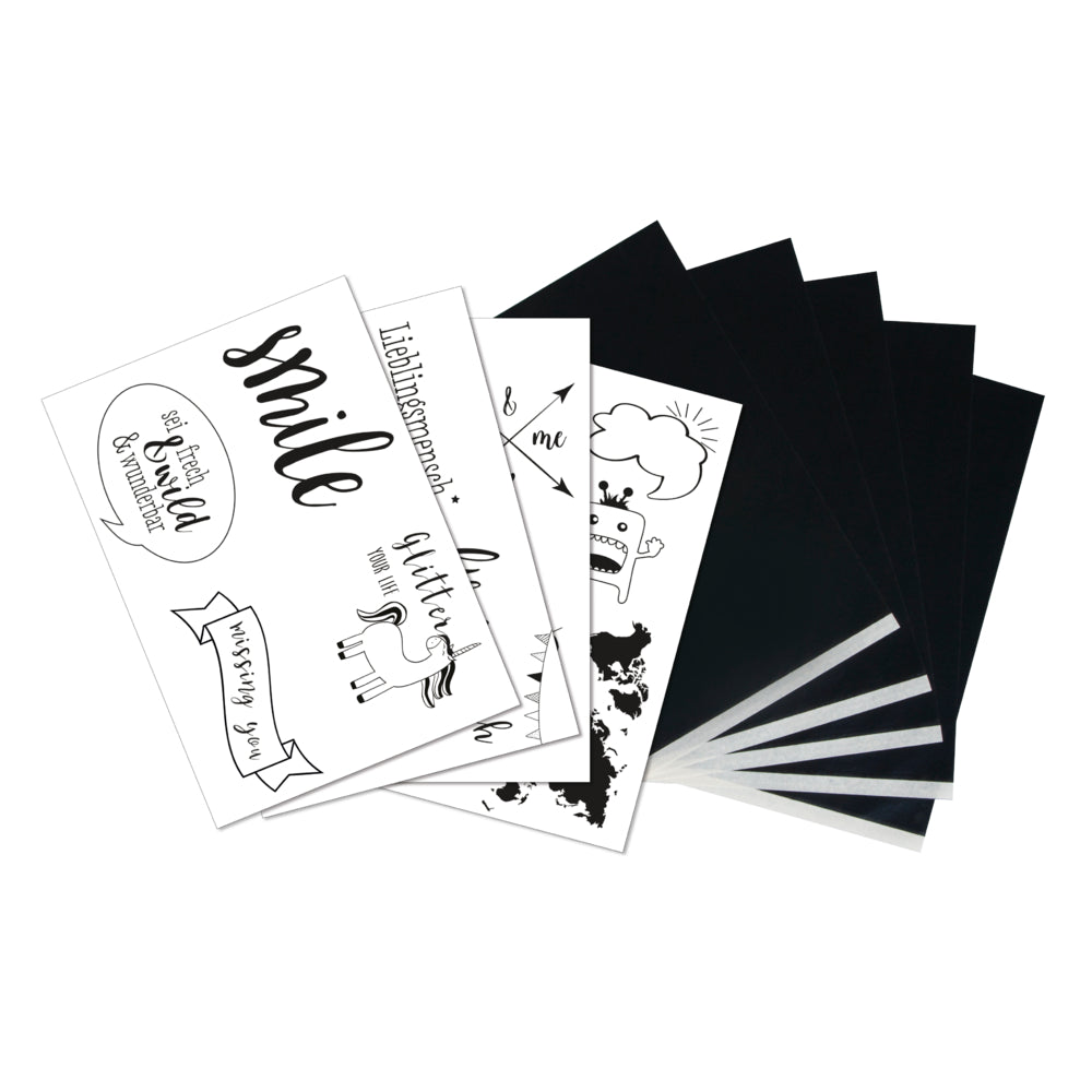 Transferpapier mit Vorlagen 5 x A4
