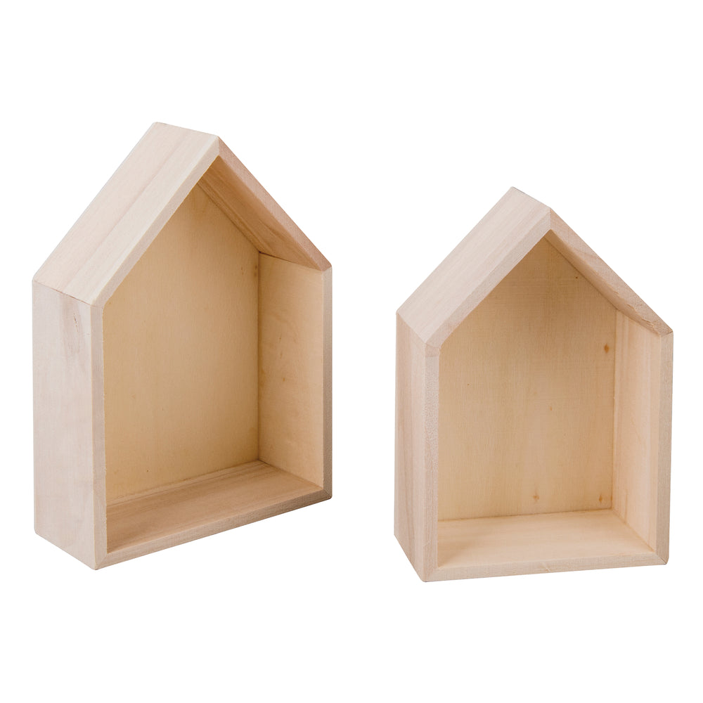 Holz Rahmen Häuser Satz