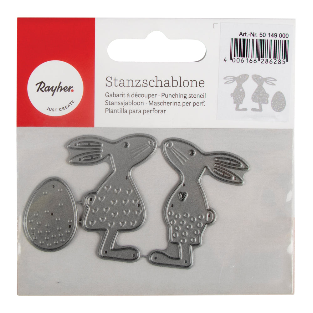 Stanzschablone Hasenfreunde
