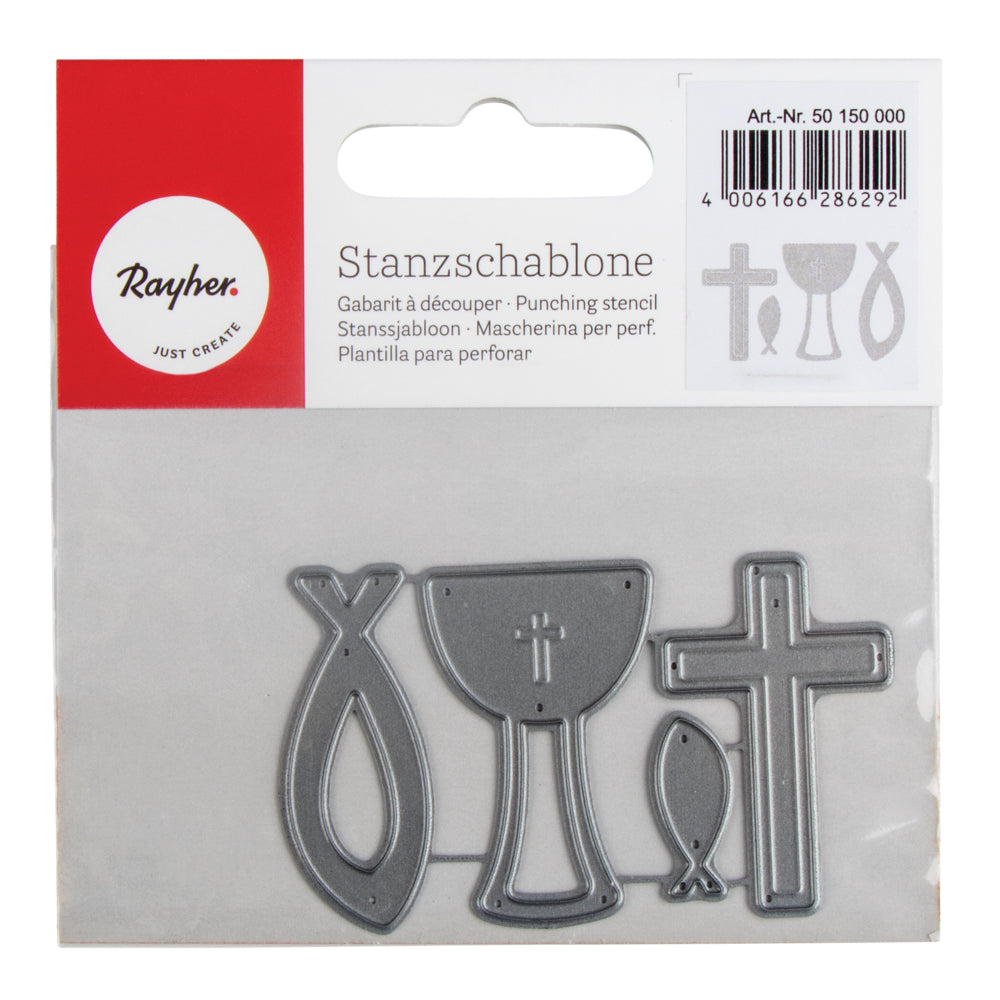 Stanzschablone Konfirmations-Symbole