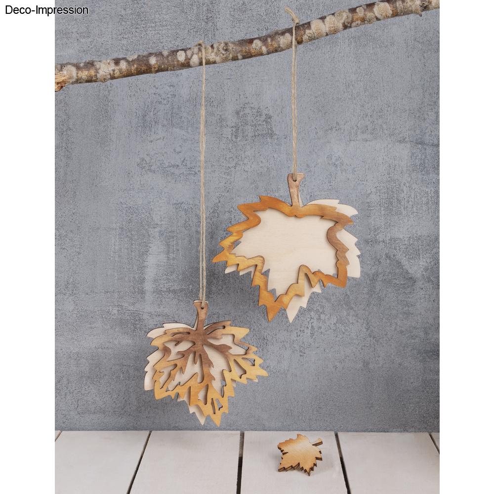 Holzblätter Set Herbstdeko