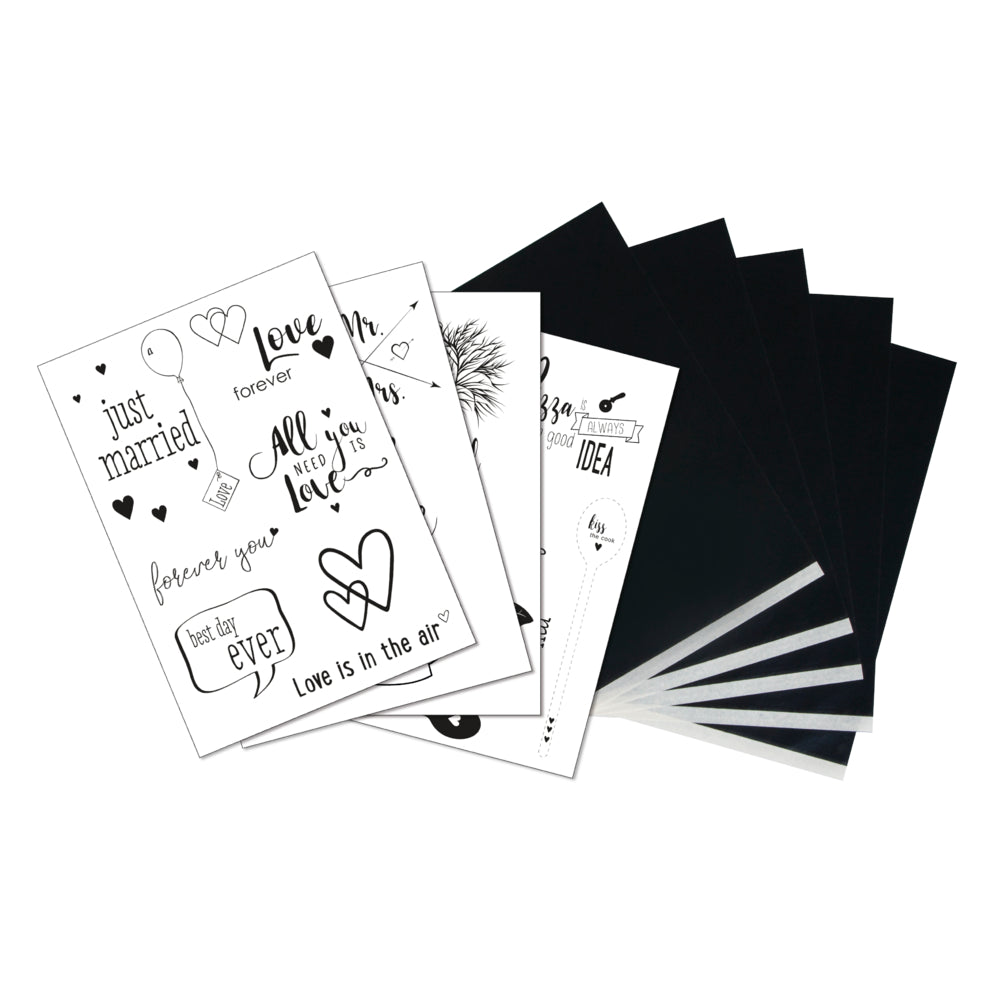 Transferpapier mit Vorlagen 5 x A4