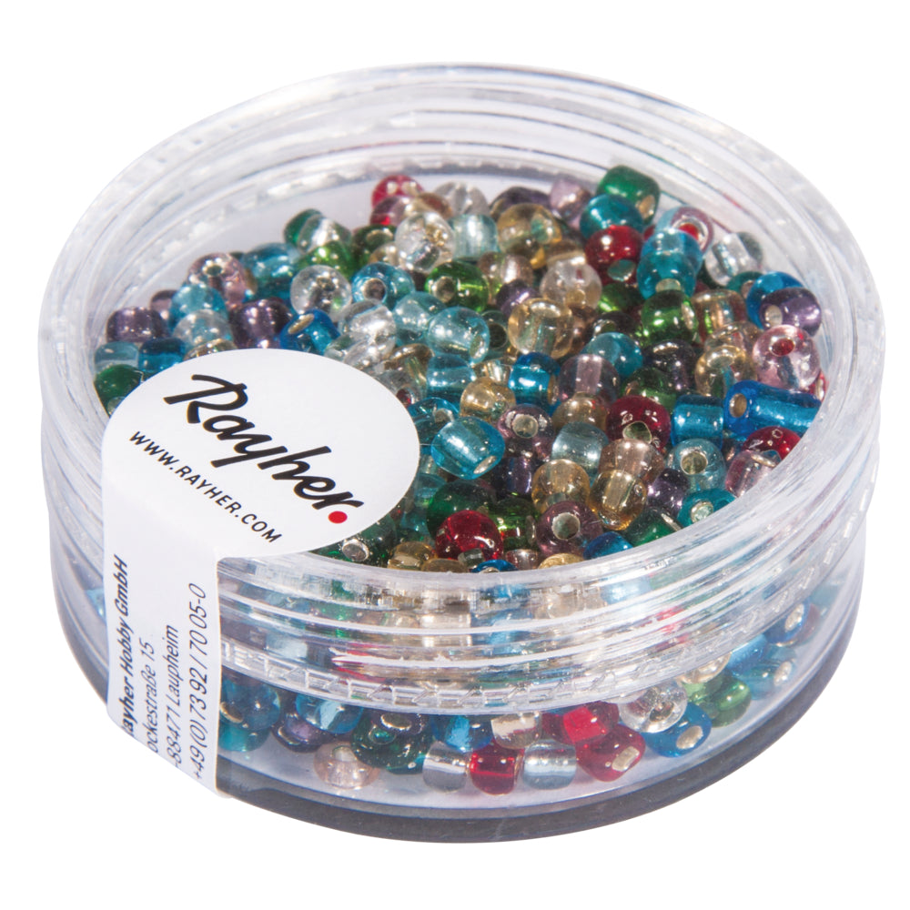 Rocailles, 2,6 mm mit Silbereinzug