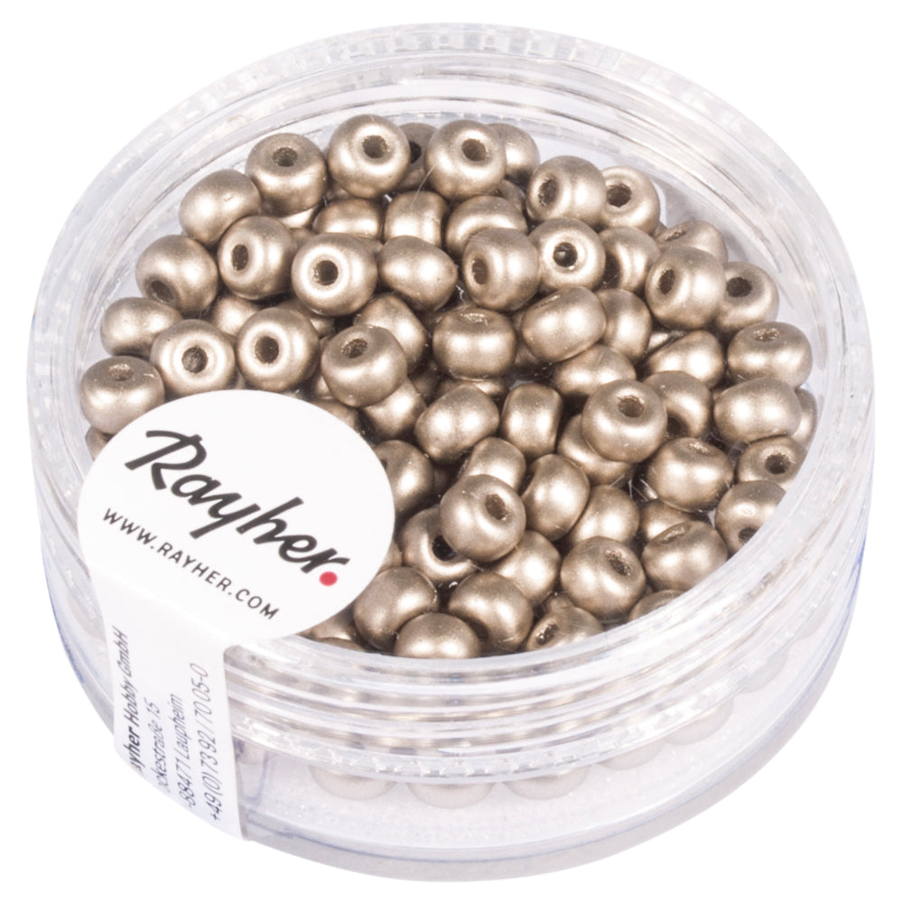 Rocailles matt samt 4 mm ø verschiedene Farben