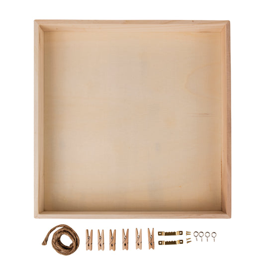 Holz-Rahmen mit Rückwand quadratisch