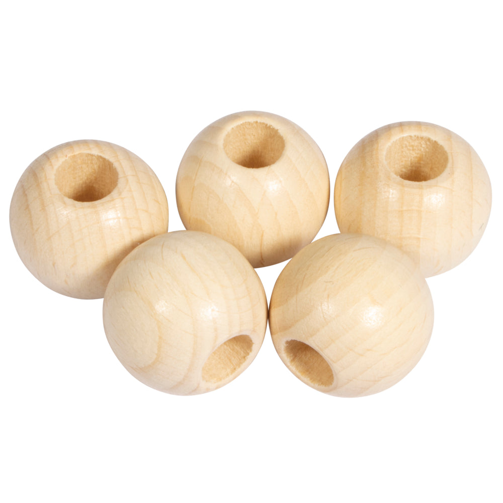 Holzperlen poliert