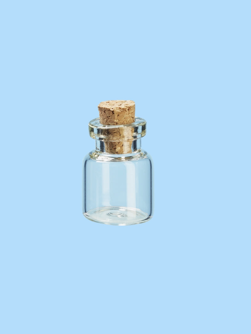 Glasflasche mit Korkverschluss