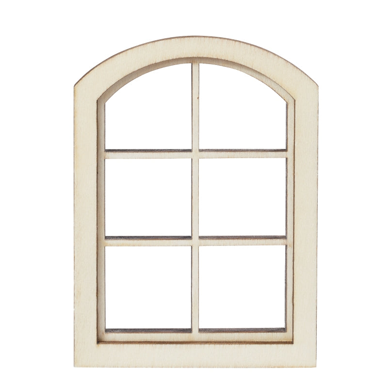 Holzfenster mit Bogen