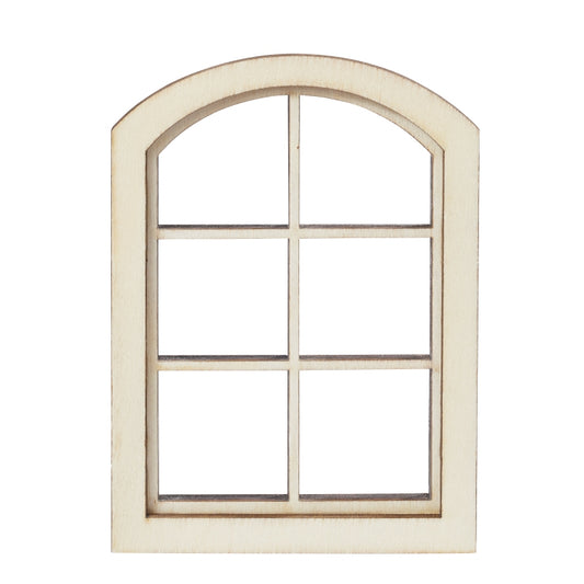 Holzfenster mit Bogen