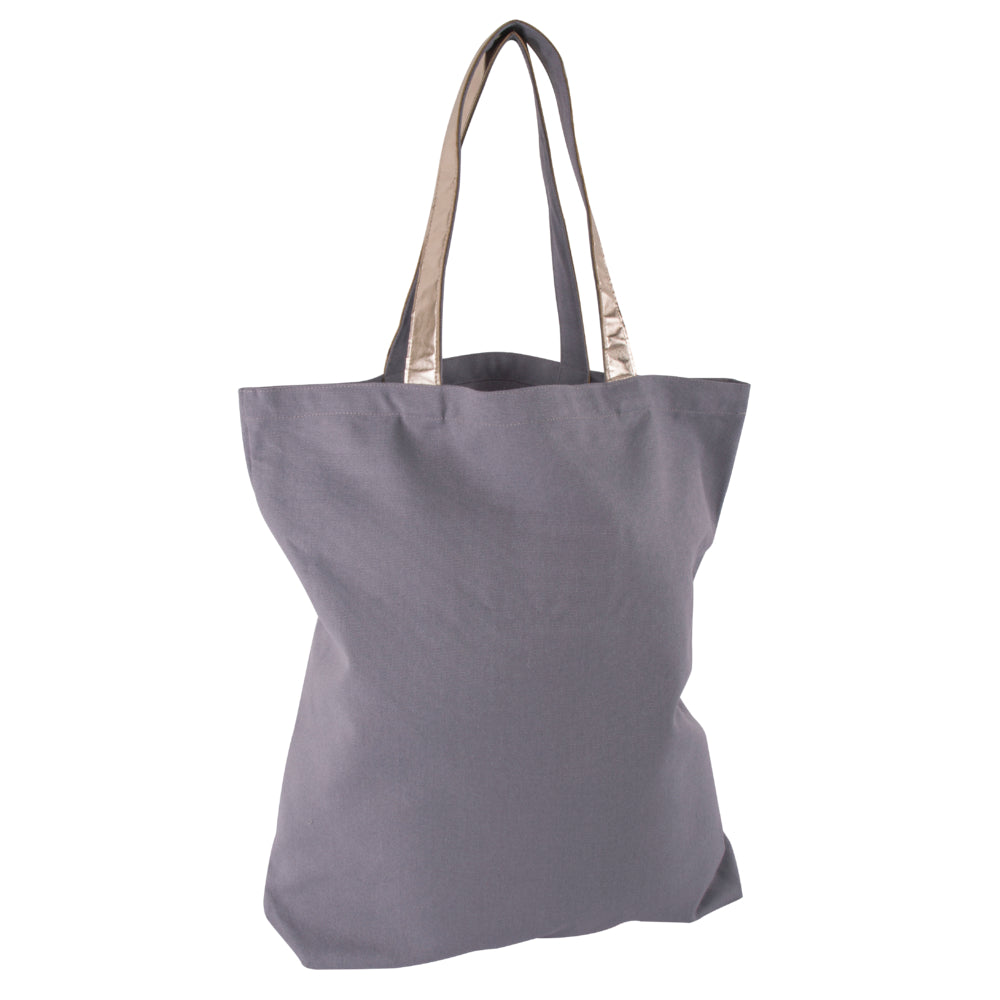 Fashion Shopper mit Metallic Tragegriffe