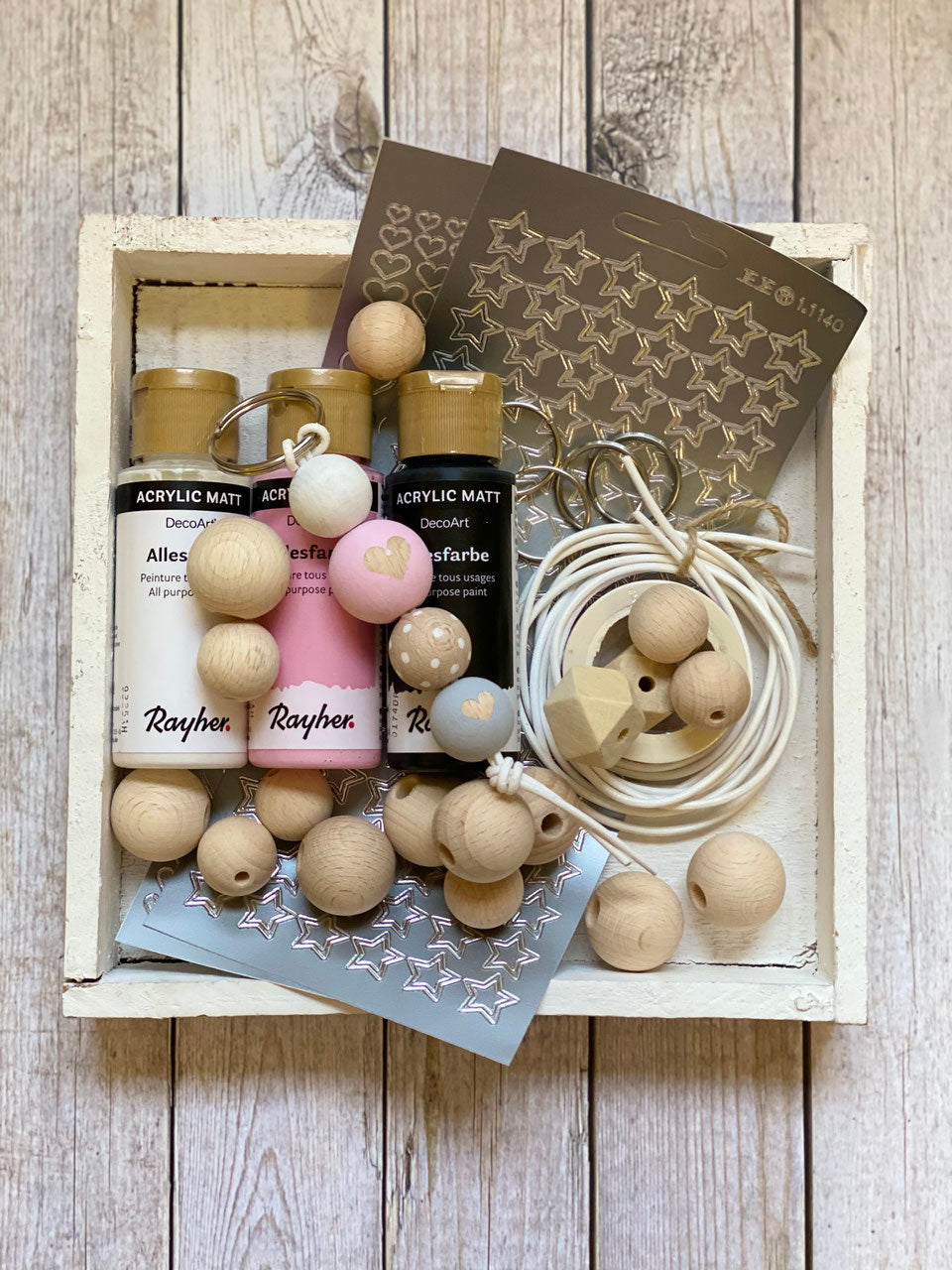 Kreativpaket Holzkugelanhänger