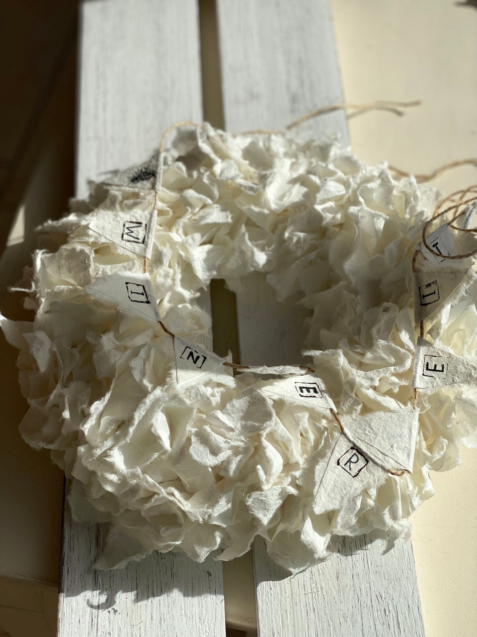 Kreativset Kranz aus Naturpapier 25cm