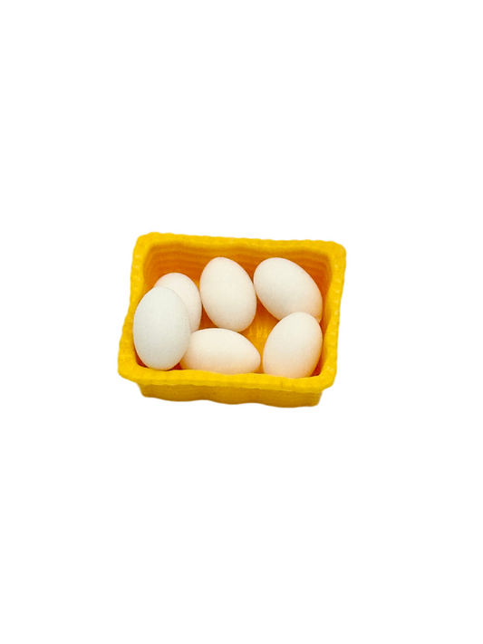 Hühnereier im Korb Miniatur
