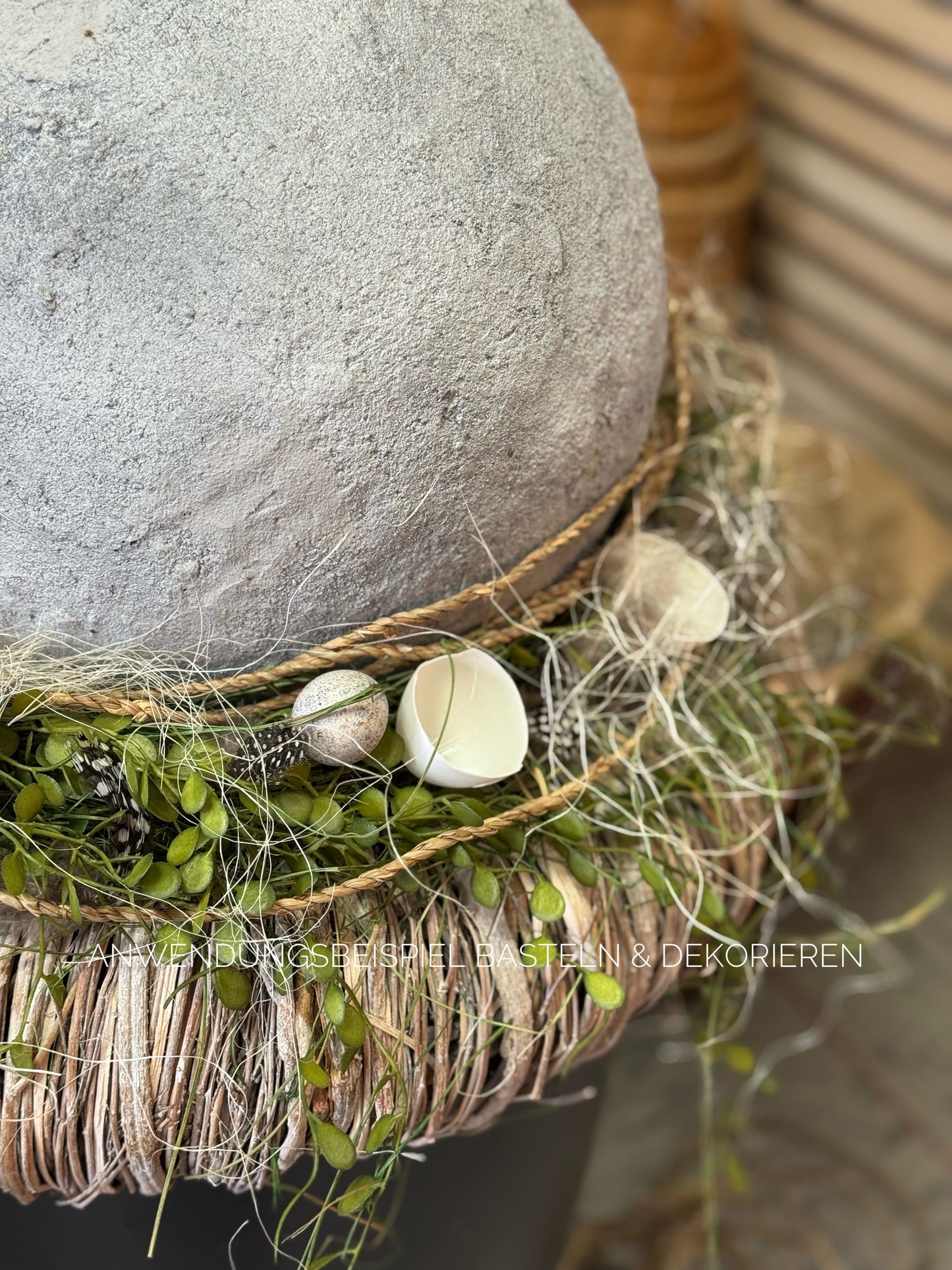 Sisalwolle Creme – Feines Füllmaterial aus 100 % Sisal für Geschenkkörbe, Osternester & Floristik