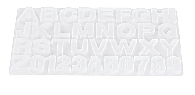 Gießform Buchstaben und Zahlen