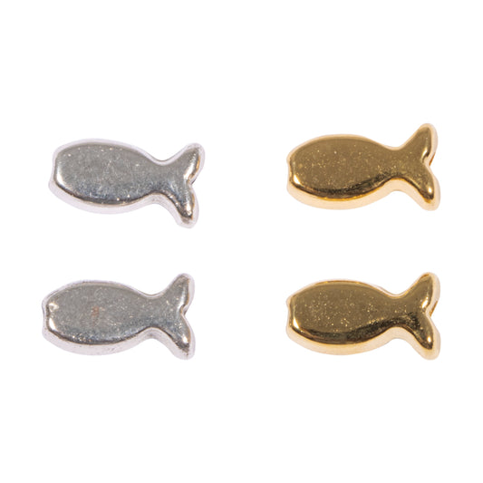 Metall Perlen Fisch verschiedene Farben