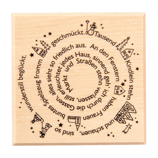 Stempel Spirale mit Weihnachtlichen Worten