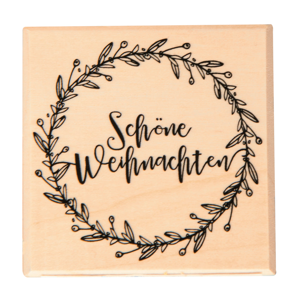 Stempel Kranz schöne Weihnachten