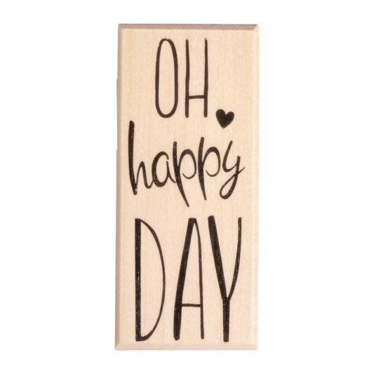 Holzstempel Oh happy Day