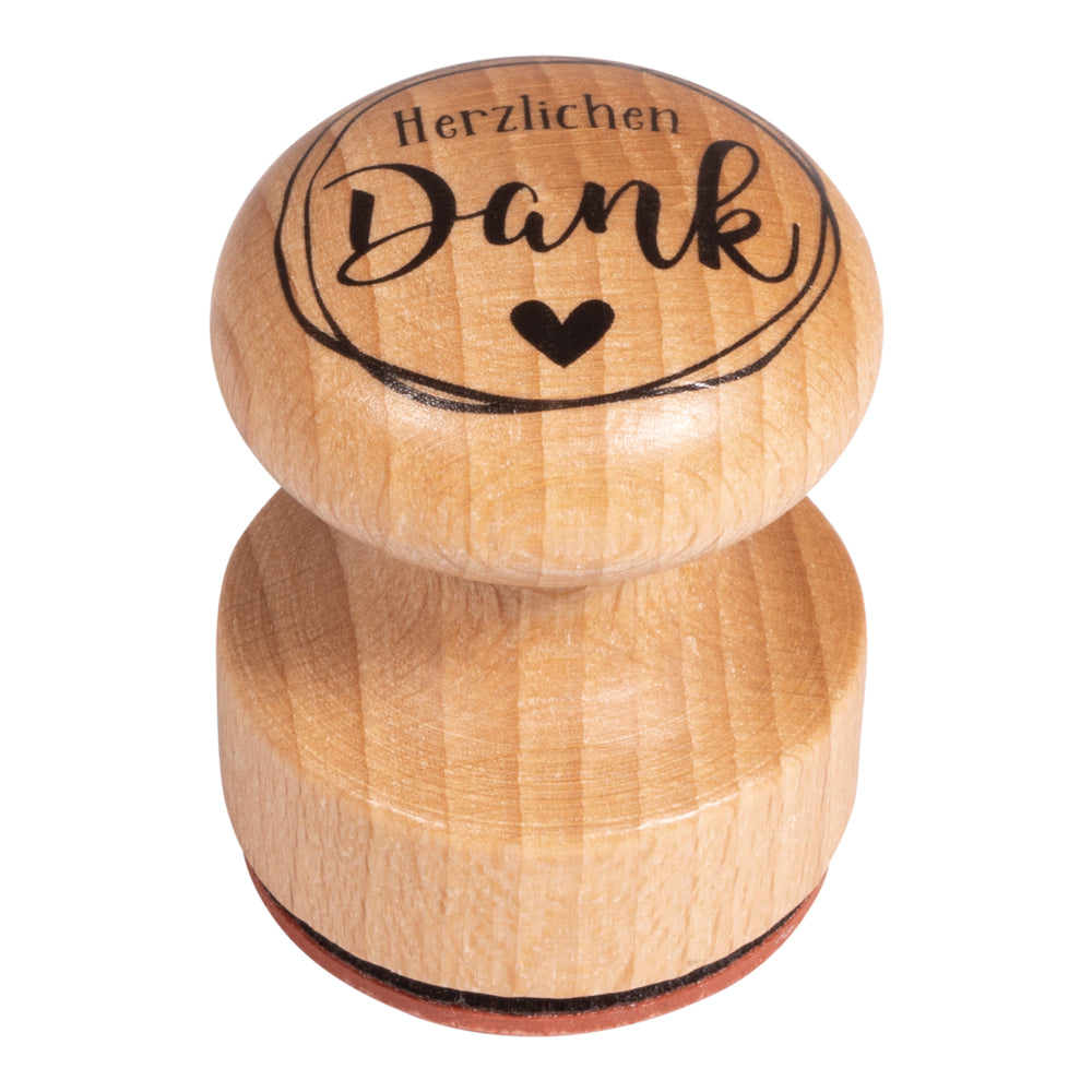 Stempel Holz rund Herzlichen Dank